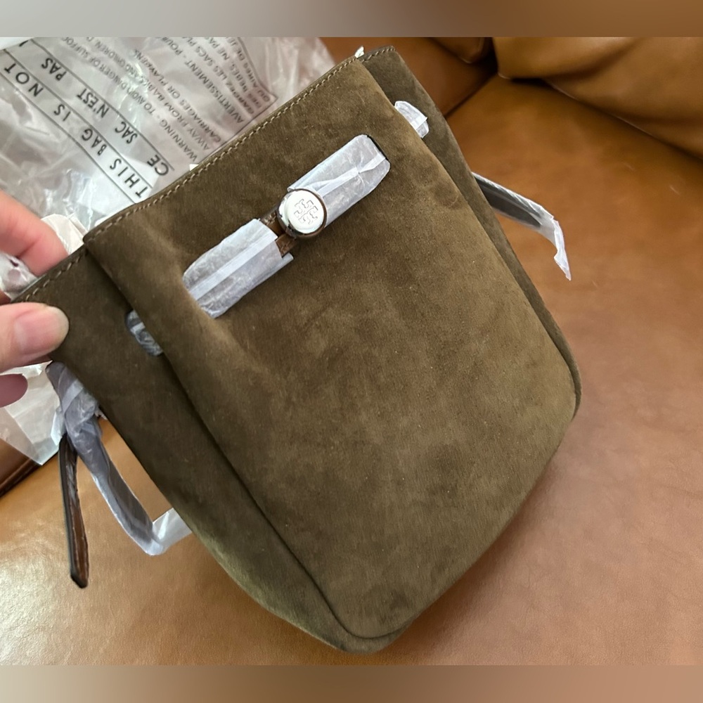 Tory Burch Small Suede Romy Crossbody - Picture 2 of 12